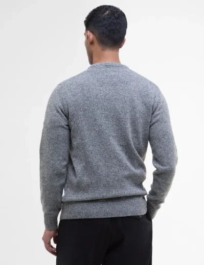 Barbour Essential Tisbury Crew Jumper | Grey