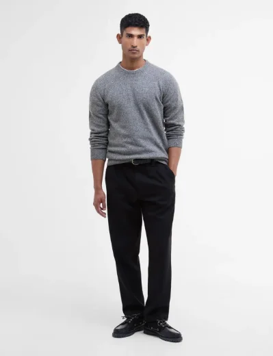 Barbour Essential Tisbury Crew Jumper | Grey