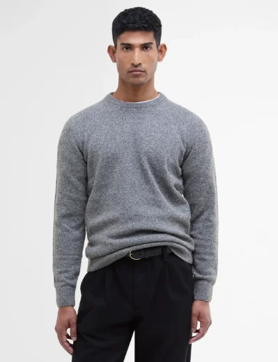 Barbour Essential Tisbury Crew Jumper | Grey