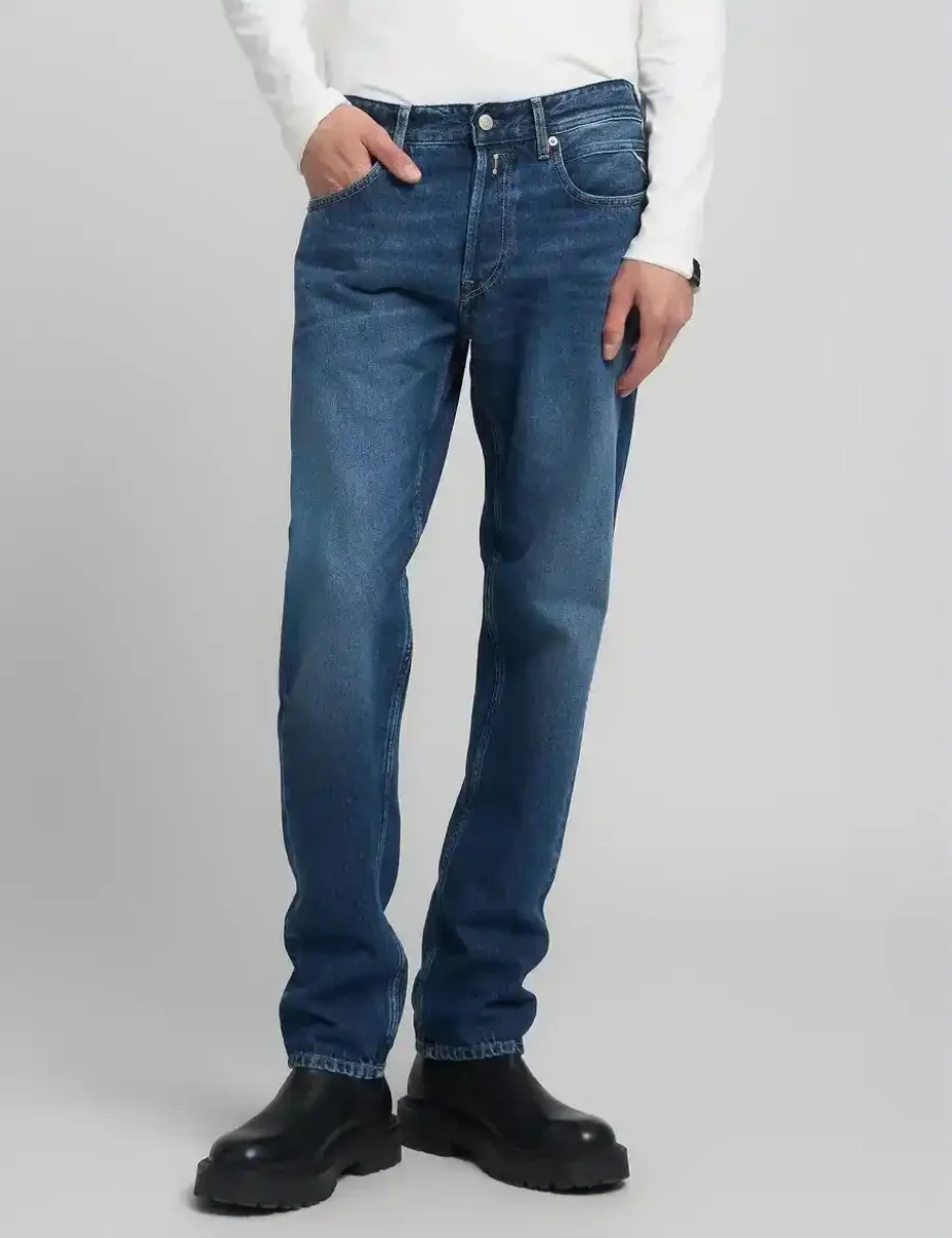 Replay Grover Straight Fit Jeans | Dark Blue