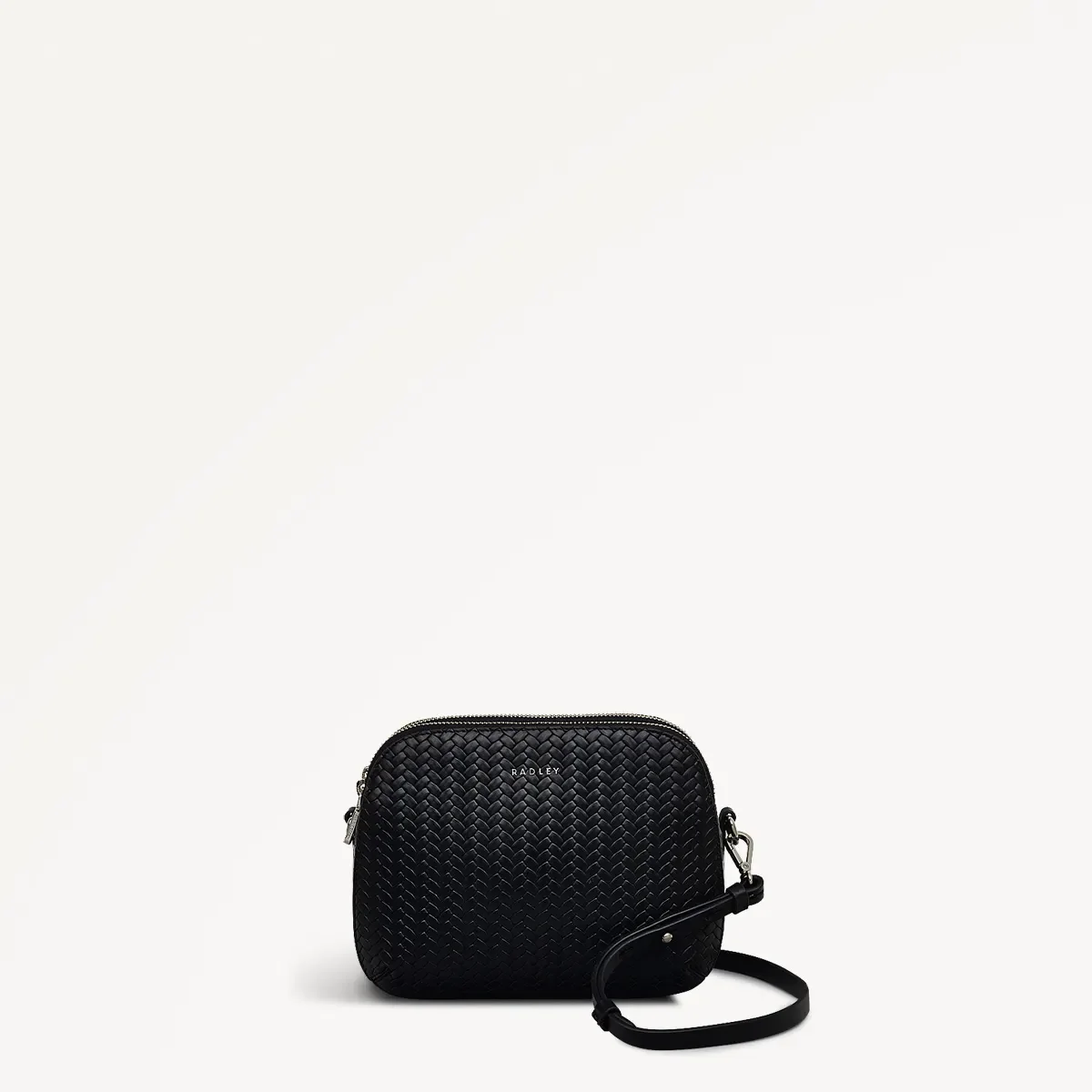 Radley Dukes Place Medium Zip-top Crossbody / Black Weave