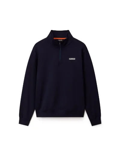 Napapijri B-Small Box Logo Half Zip Sweat | Blu Marine