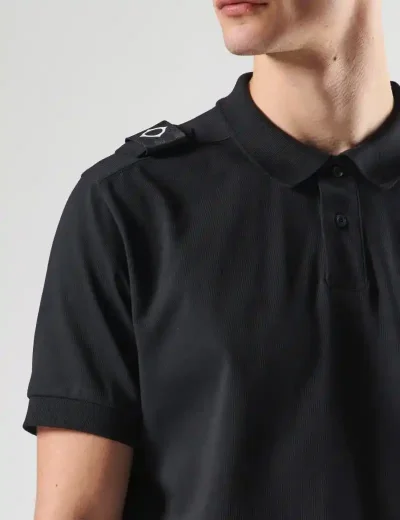 Ma.Strum Short Sleeve Jersey Polo | Black