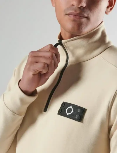 Ma.Strum Neo Quarter Zip Sweat | Cream