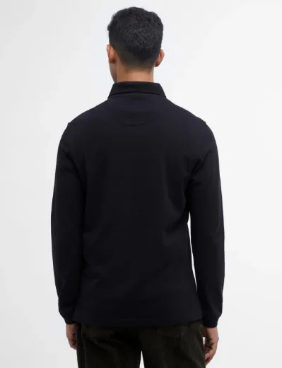 Barbour Essential Long Sleeve Polo | Black