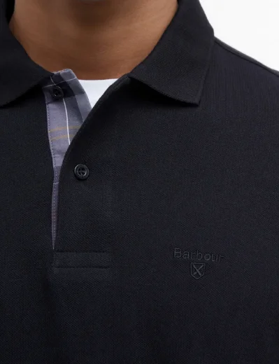 Barbour Essential Long Sleeve Polo | Black