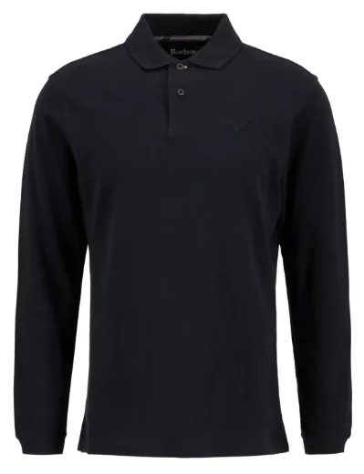 Barbour Essential Long Sleeve Polo | Black