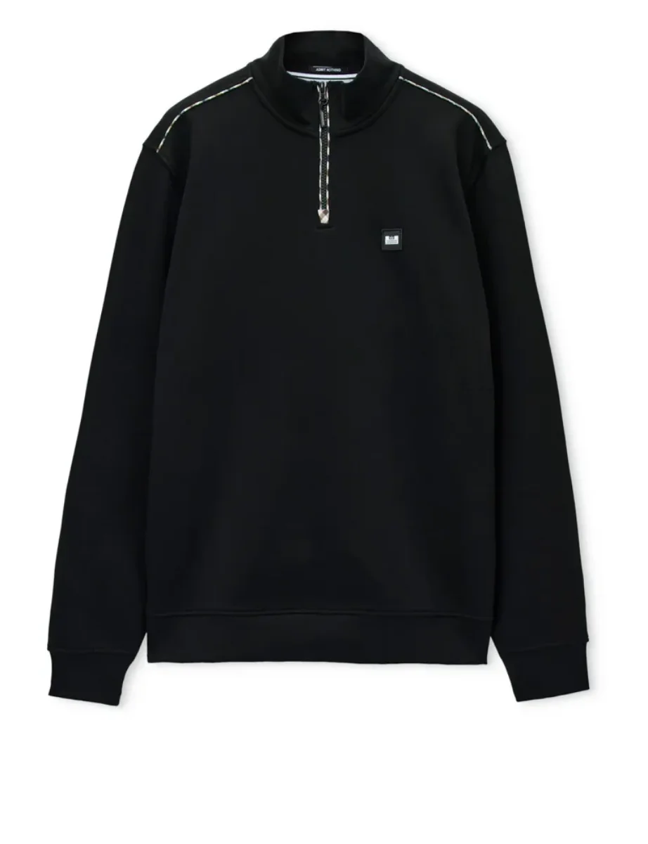 Weekend Offender Matisa Quarter zip Sweatshirt | Black