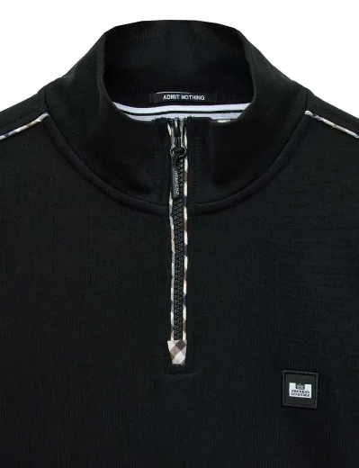 Weekend Offender Matisa Quarter zip Sweatshirt | Black