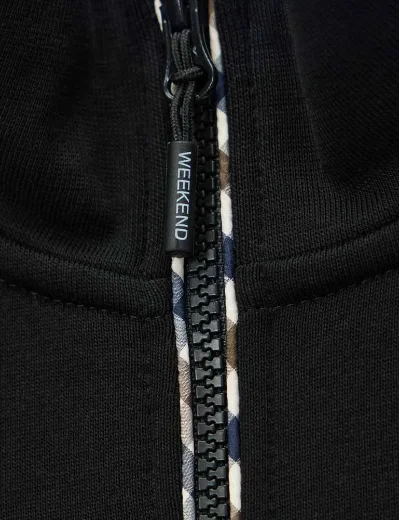 Weekend Offender Matisa Quarter zip Sweatshirt | Black