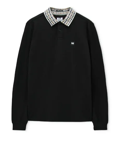 Weekend Offender Lindley Long Sleeve Polo | Black Weekend Offender Lindley Long Sleeve Polo | Black