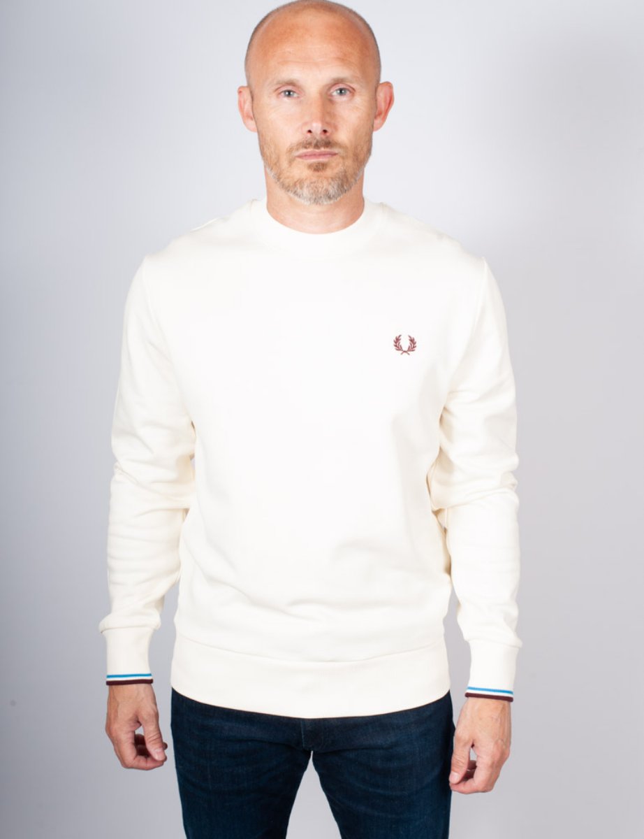 Fred Perry Crew Neck Sweatshirt | Ecru