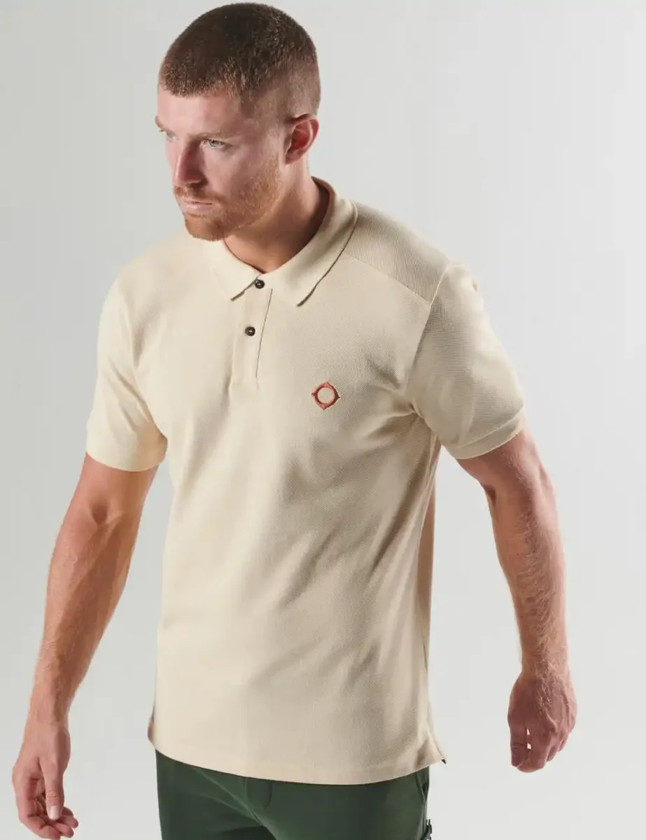 Ma.Strum SS Pique Polo | Burnt Cream