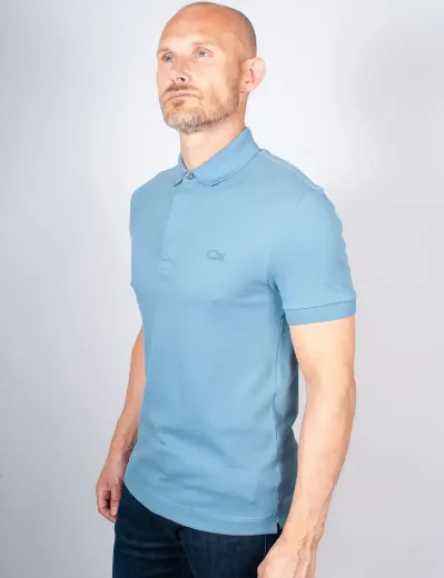 Lacoste Regular Fit Paris Stretch Piqué Polo Shirt | Blue