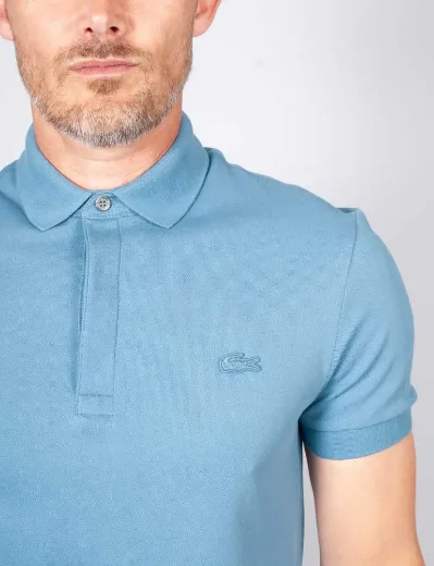 Lacoste Regular Fit Paris Stretch Piqué Polo Shirt | Blue