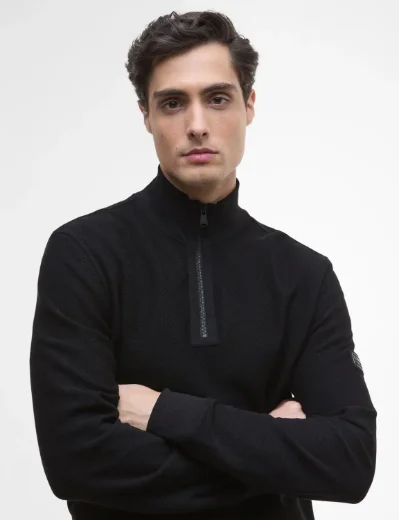 Barbour International Samuel Half-Zip Sweatshirt | Black