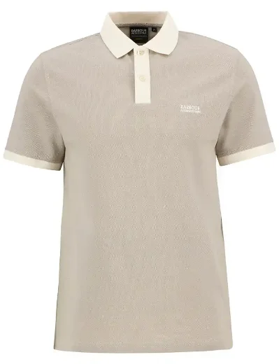 Barbour International Morley Oxford Polo | Whisper White/Brindle