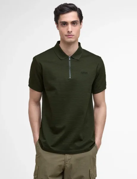 Barbour International Alfred Jacquard Stripe Polo | Sage Barbour International Alfred Jacquard Stripe Polo | Sage