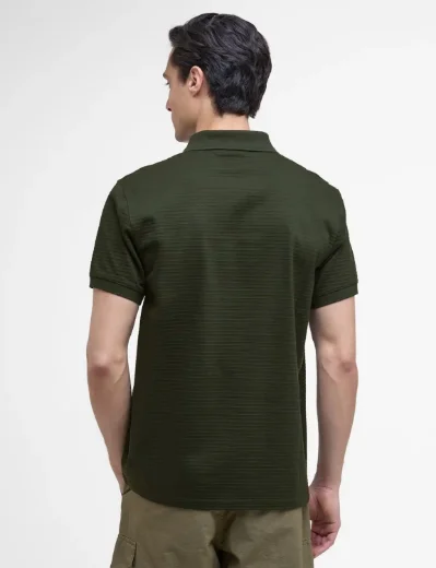 Barbour International Alfred Jacquard Stripe Polo | Sage