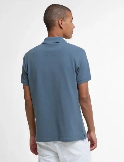 Barbour Tartan Pique Polo Shirt | Blue Stone