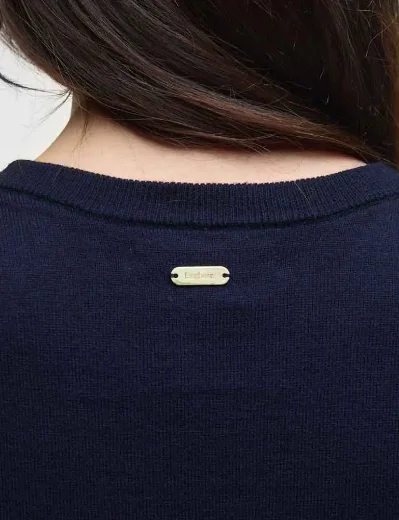 Barbour Carlby Crew Neck Knitted Jumper | Navy