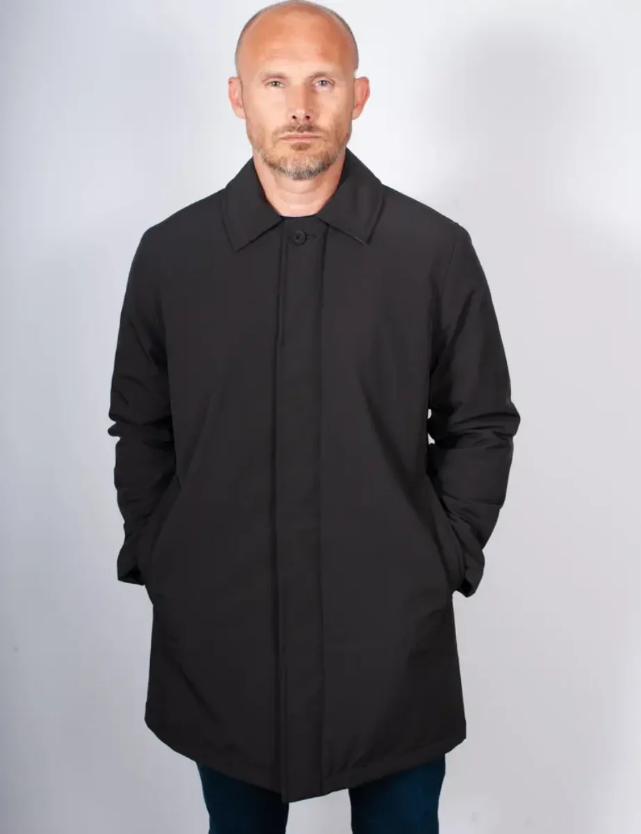 Aquascutum Soft Shell Trench Coat | Black