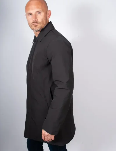 Aquascutum Soft Shell Trench Coat | Black