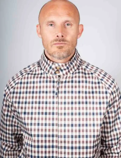 Aquascutum Active Archival Club Check Harrington 