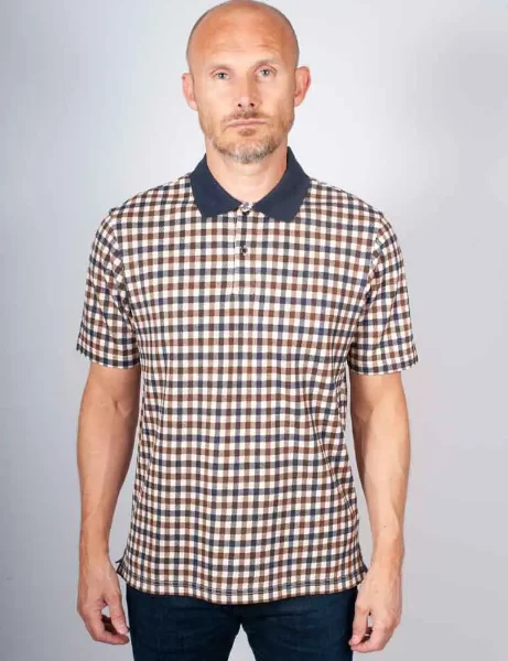 Aquascutum Active Icon Club Check Pique Polo  Aquascutum Active Icon Club Check Pique Polo