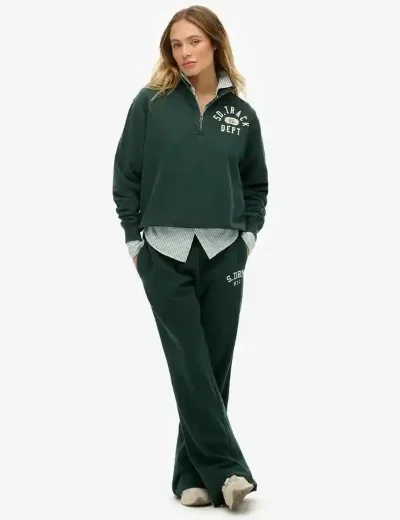 Superdry Athletic Essential Half Zip | Enamel Green