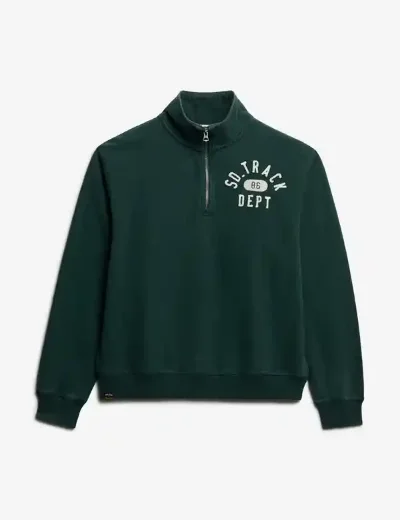 Superdry Athletic Essential Half Zip | Enamel Green