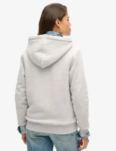 Superdry Borg lined Ziphood | Glacier Grey Marl