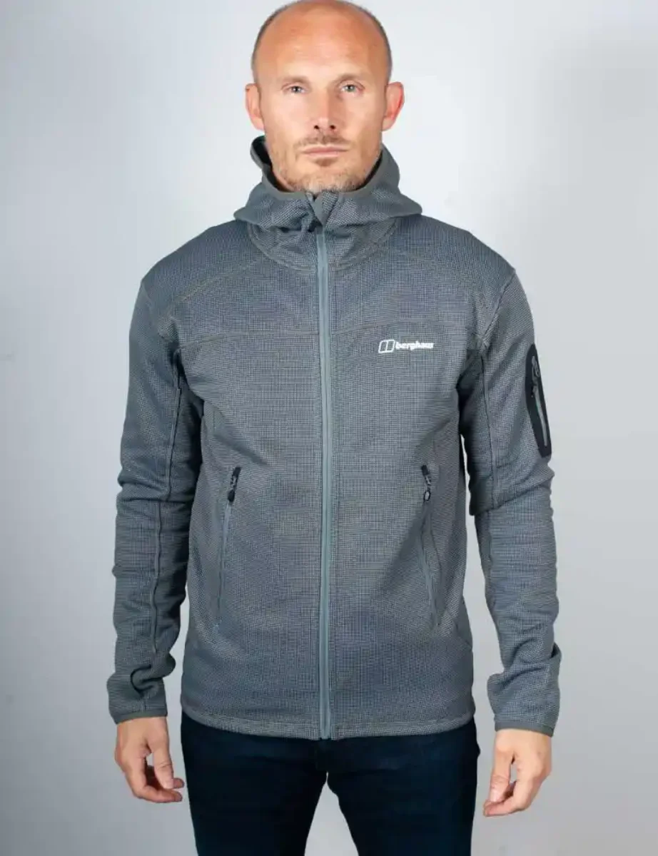Berghaus Pravitle MTN Hooded Fleece Jacket | Grey/Dark Grey