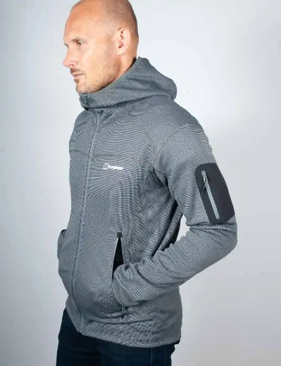 Berghaus Pravitle MTN Hooded Fleece Jacket | Grey/Dark Grey