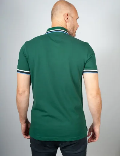 Picture of Tommy Hilfiger Slim Fit Tipped Polo Shirt | Ornamental Green