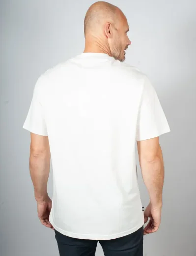 Aquascutum Active Iconic Club Check Pocket T-Shirt | Old White