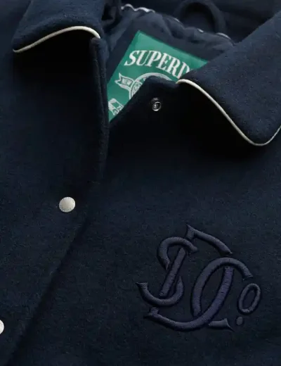 Superdry Womens Country Club Wool Bomber | Blueberry Navy