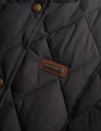 Superdry Womens Cord Trimmed Liner Gilet | Black