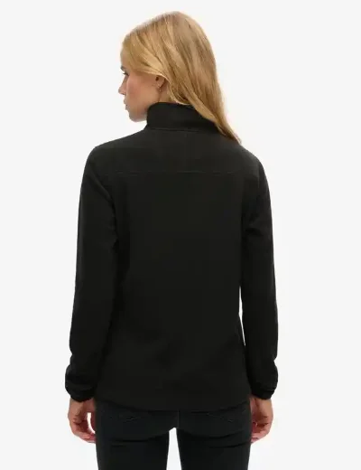 Superdry Womens Polar Fleece Half Zip Jumper | Black