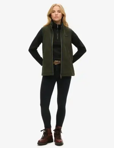 Superdry Womens Polar Fleece Half Zip Jumper | Black