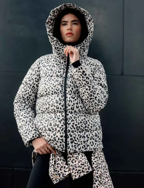 Barbour INTL Women's Printed Olivios Puffer Jacket | Cream Barbour INTL Women's Printed Olivios Puffer Jacket | Cream