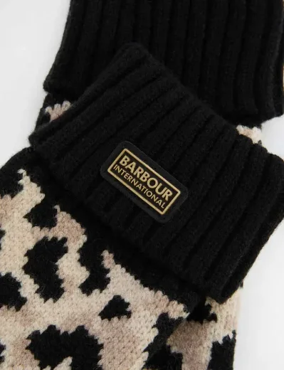 Barbour Intl Harley Leopard Gloves | Jasmine