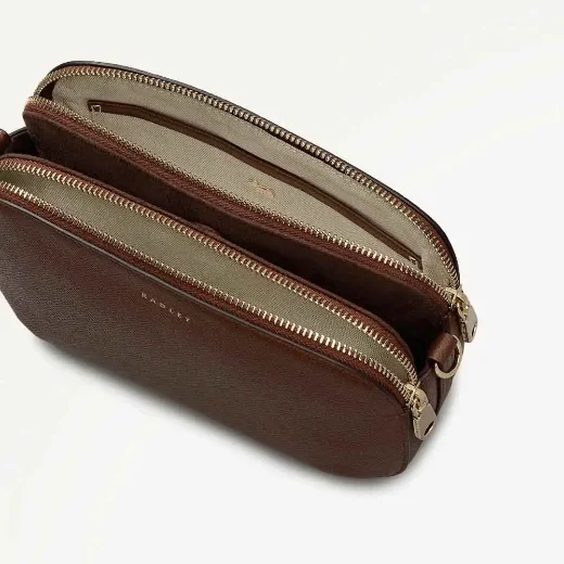 Radley Dukes Place Textured Medium Zip-top Crossbody | Chocolate