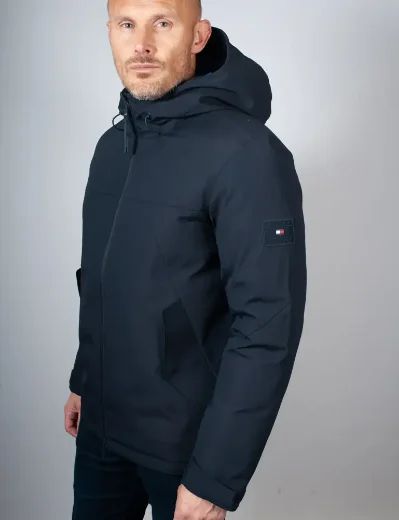 Tommy Hilfiger Tech Hooded Short Padded Jacket | Navy