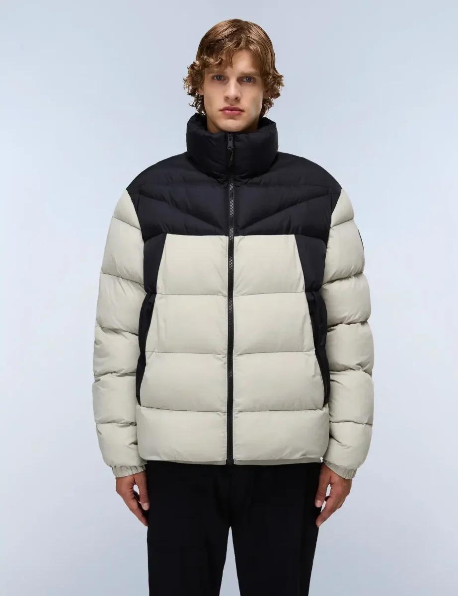 Napapijri Molveno Stand Collar Puffer Jacket | Grey Will