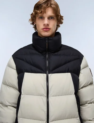 Napapijri Molveno Stand Collar Puffer Jacket | Grey Will