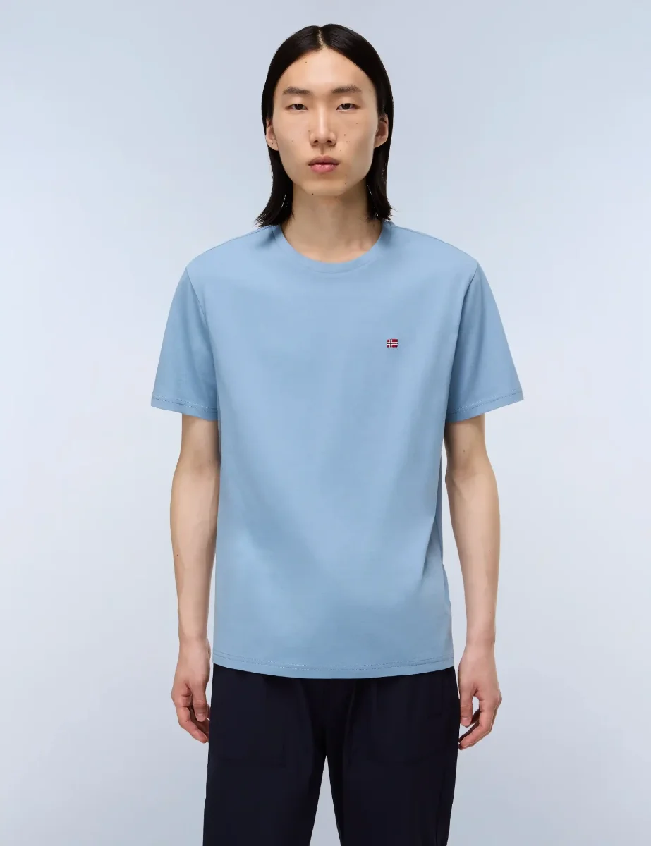 Napapijri Salis SS Sum Crew Neck T-Shirt | Faded Denim