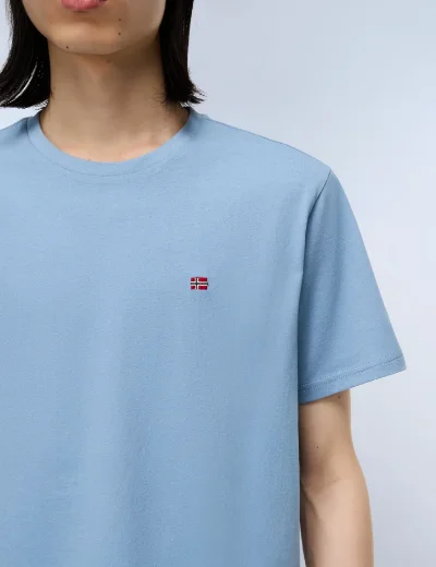 Napapijri Salis SS Sum Crew Neck T-Shirt | Faded Denim