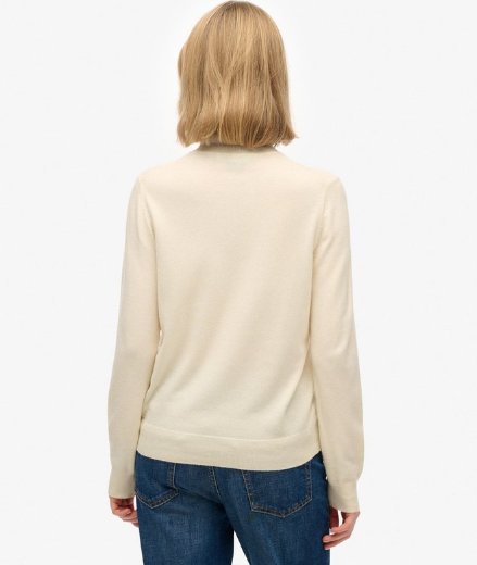 Superdry Classic Turtle Neck Jumper | Cream Marl