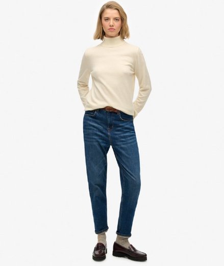 Superdry Classic Turtle Neck Jumper | Cream Marl